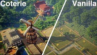 Minecraft Vanilla vs CoterieCraft [4K/60FPS]