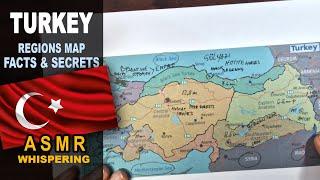 ASMR: Map of TURKEY regions contour tracing | Less known facts and Highlights | ASMR maps and facts