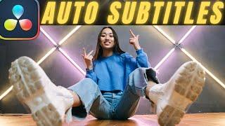 How to add AUTOMATIC SUBTITLES in Davinci Resolve Studio | Tutorial