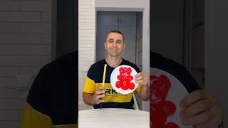 He made a giant jelly bear out of a small one