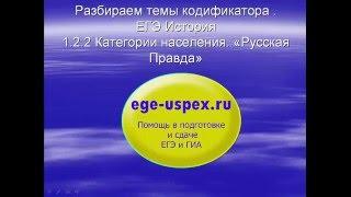 Категории населения по "Русской правде" Ярослава Мудроого