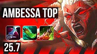 AMBESSA vs NASUS (TOP) | 10/1/9 | EUW Challenger | 25.7
