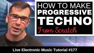 How to Make Progressive Techno + Logic Pro X Template | Live Electronic Music Tutorial #177