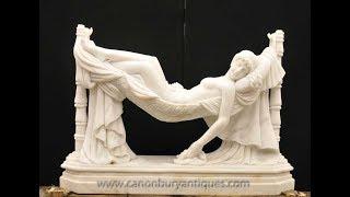 Italian Marble Statue Sleeping Beauty by Antonio Frilli    Canonbury Antiques