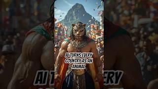 AI turns every Country as an Animal! #ai #aiart #viralvideo #shorts #animals #world #trump