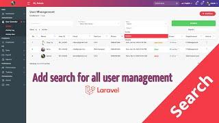 Add search for all user management Laravel 10 | HR System