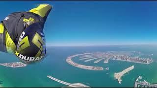 Wingsuit 360 degree video over Dubai