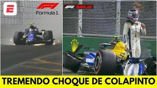 FRANCO COLAPINTO CHOCÓ Y DESTROZÓ el WILLIAMS en la clasificación del GP de LAS VEGAS | Fórmula 1