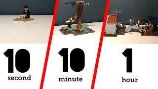 LEGO 10second 10minute and 1hour build challenge!