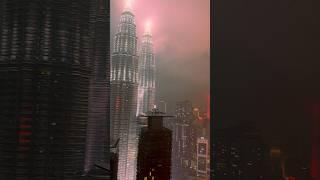 The Petronas Towers ️ #malaysia #clouds #aesthetic #fyp #viral #storm