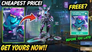 BUY AT CHEAPEST PRICES NOW | GORD NEW EPIC SKIN CYBER HACKER (REVIEW & GAMEPLAY) - MLBB