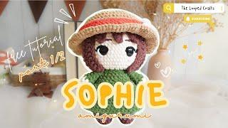 PART1/2  Sophie Hatter- How'ls Moving Castle Amigurumi Free Tutorial Crochet doll- The Looped Crafts