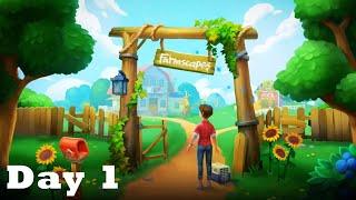 Farmscapes Stories Day 1 HD Gameplay Walkthrough |  3 - match game | android | ios | pc | app