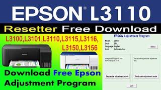 Epson L3110 Resetter Adjustment Program Free Download | Fix Red Light Blinking 100%Tested