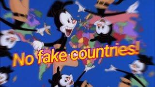 Yakko's World but every time he names a country that doesn't exist, more screens are added