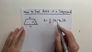 How to find the Area of a Trapezoid