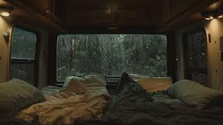 10 Hours ️ Heavy Rain Sound on the Camping Car Window for Relaxing and fall asleep within 5 minutes