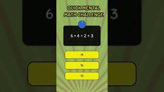 Quick Mental Math Challenge 5  | PEMDAS Quiz #Shorts