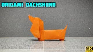 Origami Dachshund Dog | Origami Dog | Origami tutorial | Paper craft