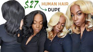 $27 Human Hair DUPE! Outre ELINA Synthetic Wig Review 2 Colors Bodywave Wig NO Extra Styling Needed