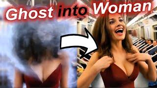 Female Possession - Male Ghost into Pretty Woman's body️ #kissing a Man | AI VIDEO #MTF #hailuoai