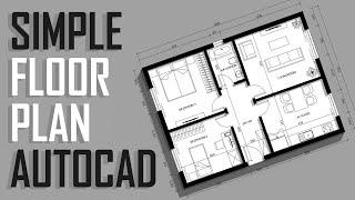 Simple Floor Plan - AutoCAD (No Voice-Over)