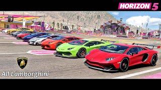 Forza Horizon 5 - Top 21 Fastest Lamborghini Cars Drag Race