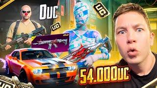 $54 000 UC  ЭТО САМАЯ ТЯЖЁЛАЯ ПРОКАЧКА АККАУНТА ПОДПИСЧИКУ! В PUBG MOBILE, С ВЕБКОЙ, РЕАКЦИЯ!