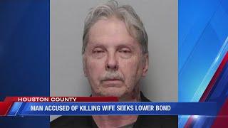 Man accused of strangling wife to death seeks lower bond