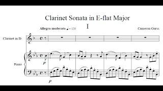 Clarinet Sonata in E-flat Major - for Clarinet and Piano COMPLETE Original Composition