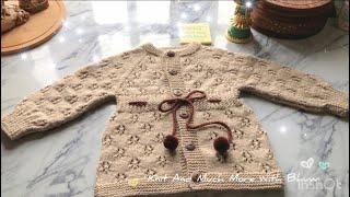 Baby Cardigan Knitting With Full Pattern 2024 || Newborn Sweater || Frock  || Latest Design || New