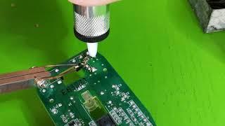 Mouse wheel encoder replacement with soldering gun and regular desoldering pump