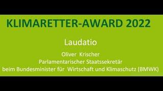 Klimaretter-Award 2022: Laudatio aus dem Bundesministerium für Wirtschaft und Klimaschutz (BMWK)