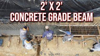 How To Build And Pour Concrete Grade Beam For Retaining Wall