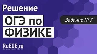 Решение демоверсии ОГЭ по физике 2016-2017 | Задание 7. [Подготовка к ЕГЭ (RuEGE.ru)]