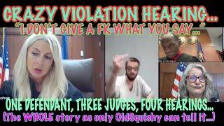 CRAZY VIOLATION HEARING…”I DON’T GIVE A FK WHAT YOU SAY !!!”…. ONE DEF, THREE JUDGES, FOUR HEARINGS!