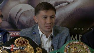 Golovkin vs. Brook London Press Conference video highlights