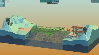 Poly Bridge Walkthrough - Snow Drift - Triple Split