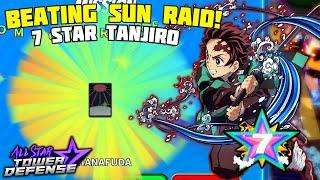 Beating The Newest Raid [SUN RAID] w/ RANDOM Players | All Star Tower Defense ROBLOX