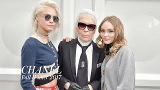 CHANEL Fall 2017 x Karl Lagerfeld, Cara Delevingne, Lily-Rose Depp Backstage | MODTV