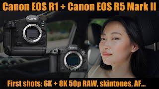 Test: Canon EOS R1 + EOS R5 Mk 2 - 8K, 6K RAW 50p , Skintones, AF ...