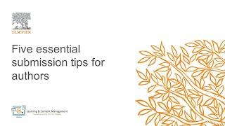 Five essential submission tips for authors