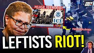 Immigration Protestors ARRESTED as Massive Mob TAKES OVER Downtown LA During ICE Raid