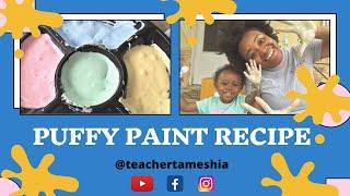 Puffy Paint Recipe| DIY