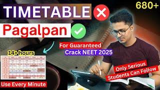 Most Advanced Timetable to Crack Neet 2025 in 4 Months | Toppers Schedule to Score 650+ in Neet 2025