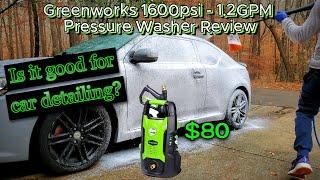 Budget Friendly Pressure Washer For Car Detailing, Greenworks 1600psi, 1.2gpm Review.