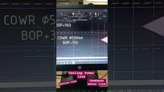 Hvac cooling tower line primary secondary line condensed waters line #hvac #cad #revit #drafting #ac