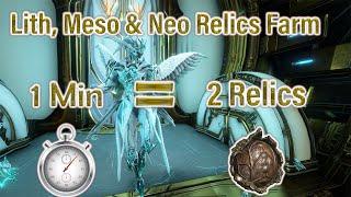 [Warframe] Lith,Meso & Neo Relics Farm | 1 Minute = 2 Relics Fastest way to farm!