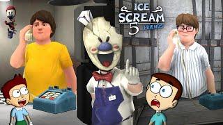 Ice Scream 5 Friends : Mike's Adventure | Shiva and Kanzo Gameplay