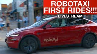 Tesla RoboTaxi First Public Ride Livestream